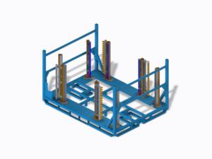 Contenitori metallici con colonne per ottimizzazione settore automotive